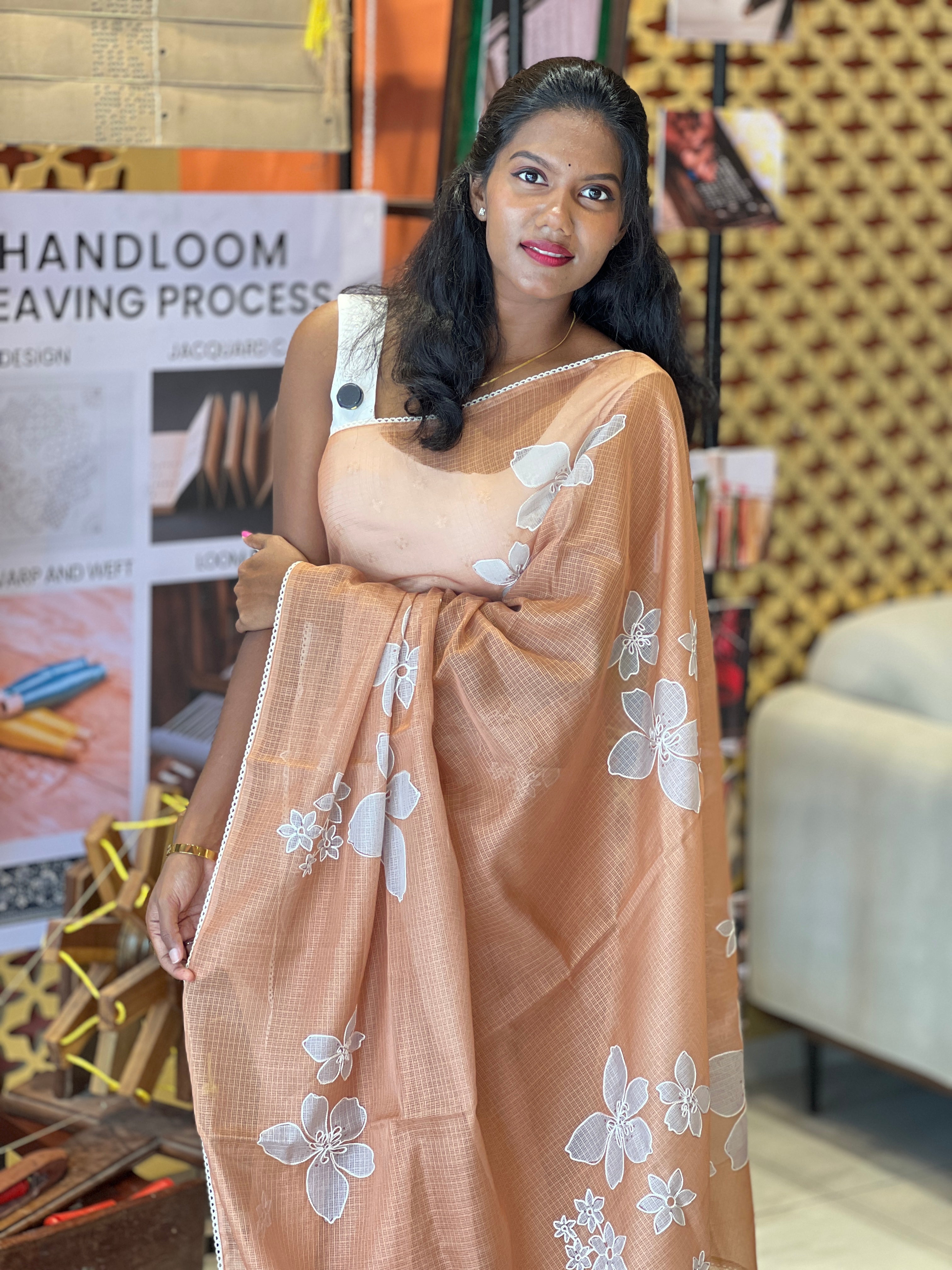 Floral Digital Printed Silky Kota Saree | PKS128