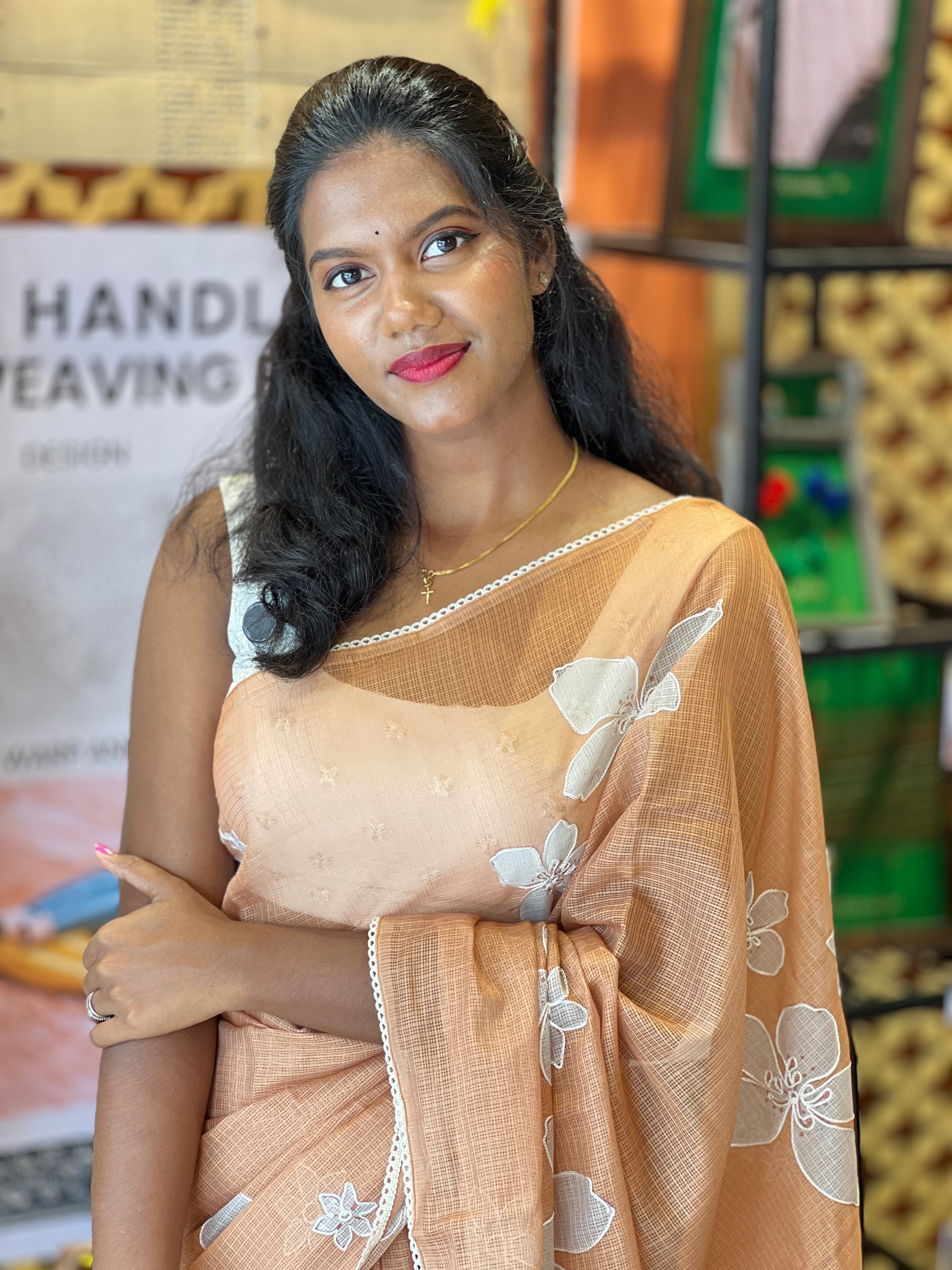 Floral Digital Printed Silky Kota Saree | PKS128