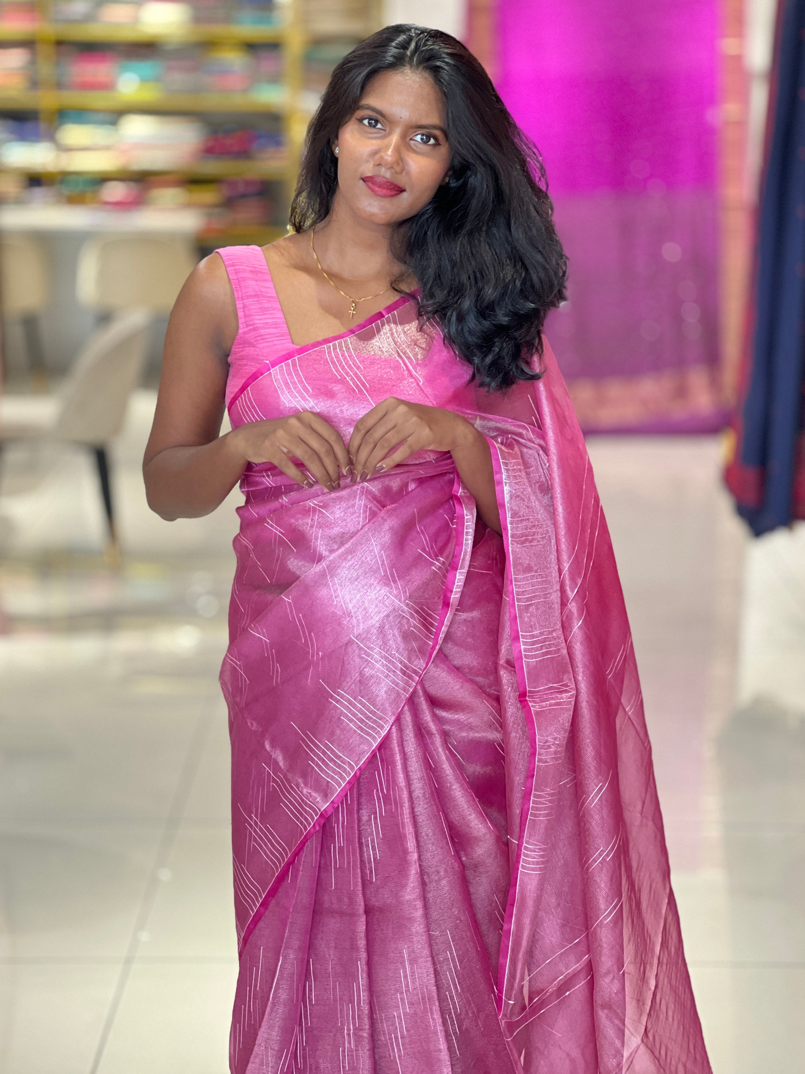 Kesia Woven Tissue Saree | SK459