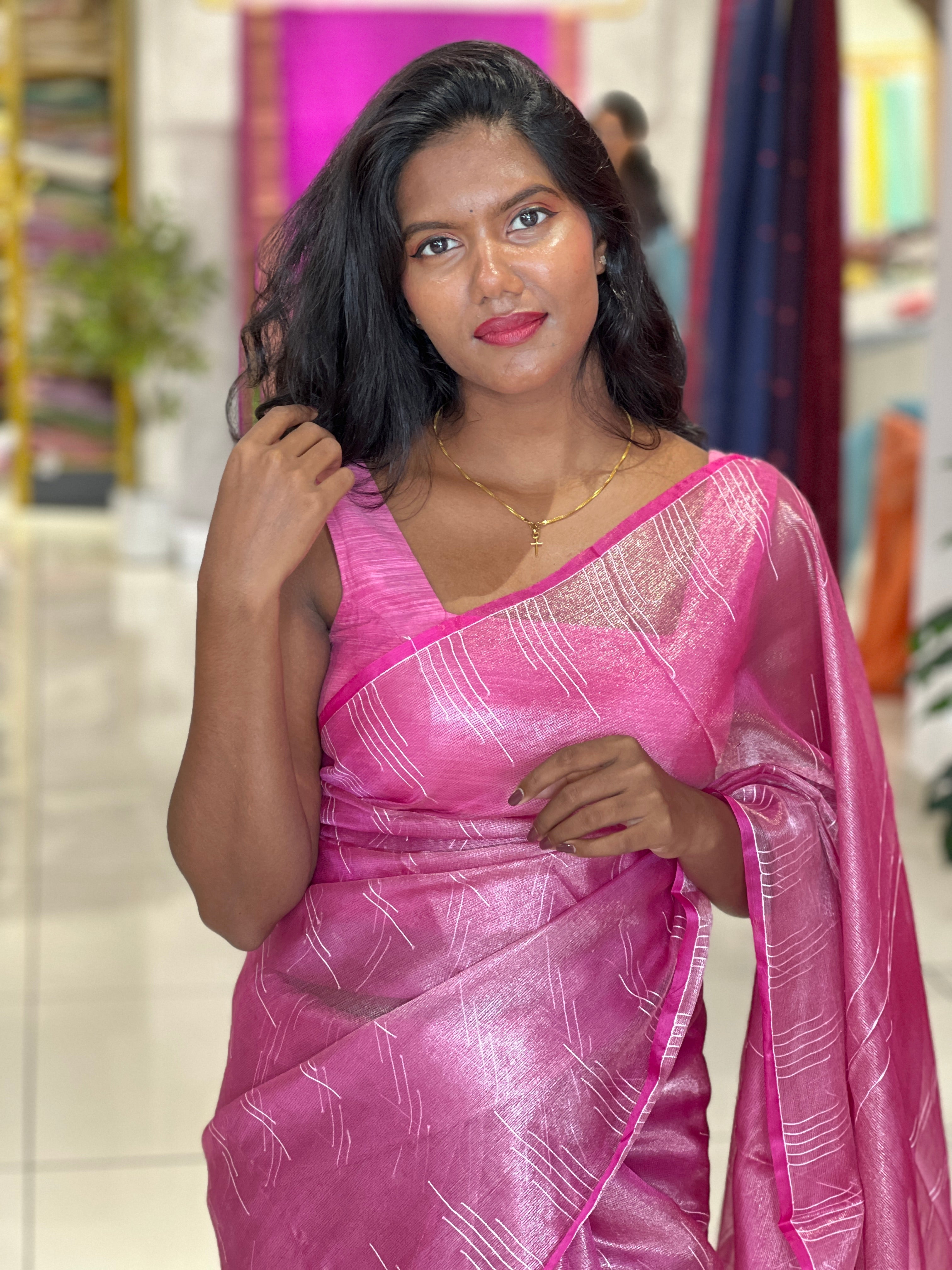 Kesia Woven Tissue Saree | SK459