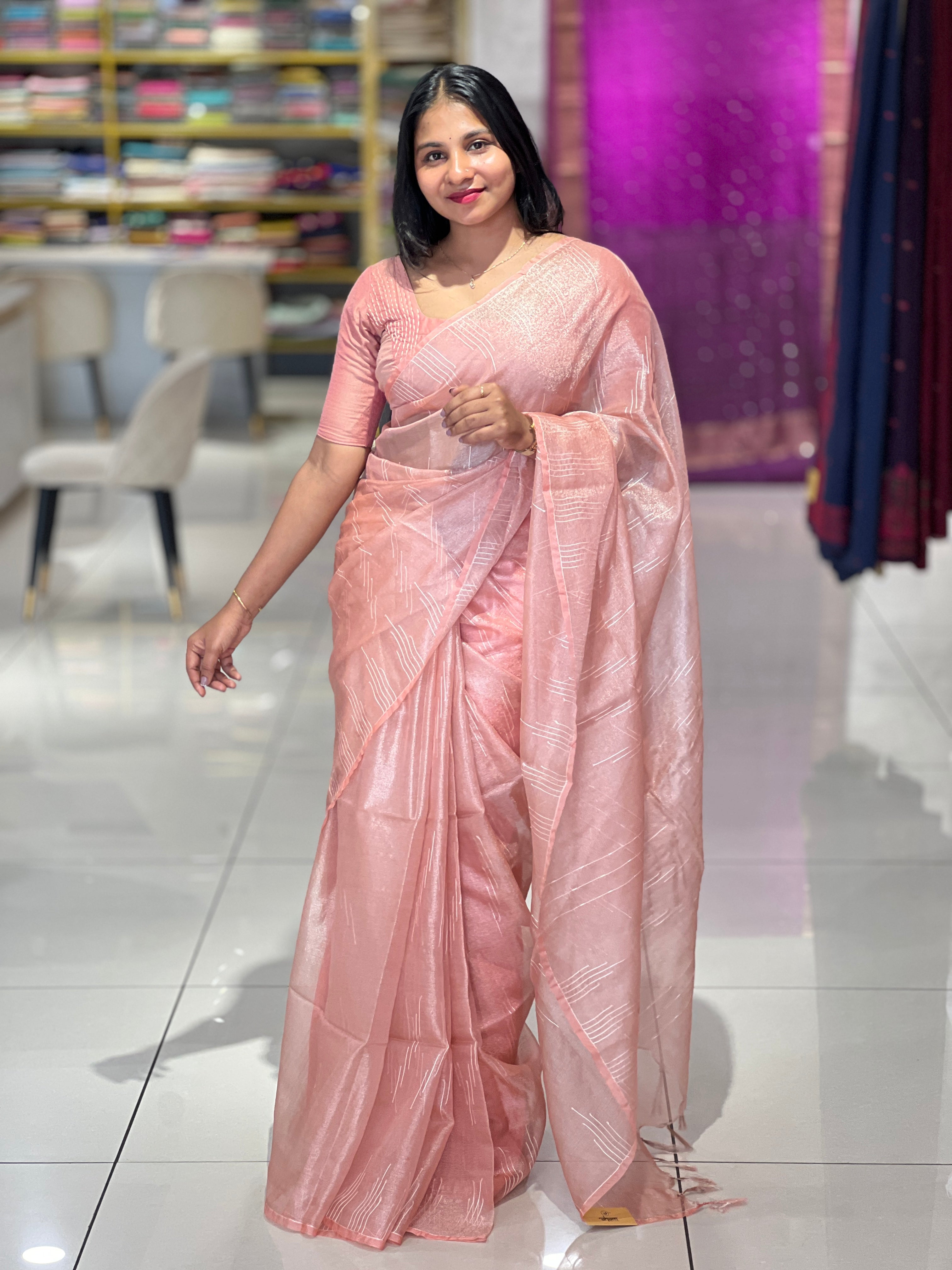 Kesia Woven Tissue Saree | SK467