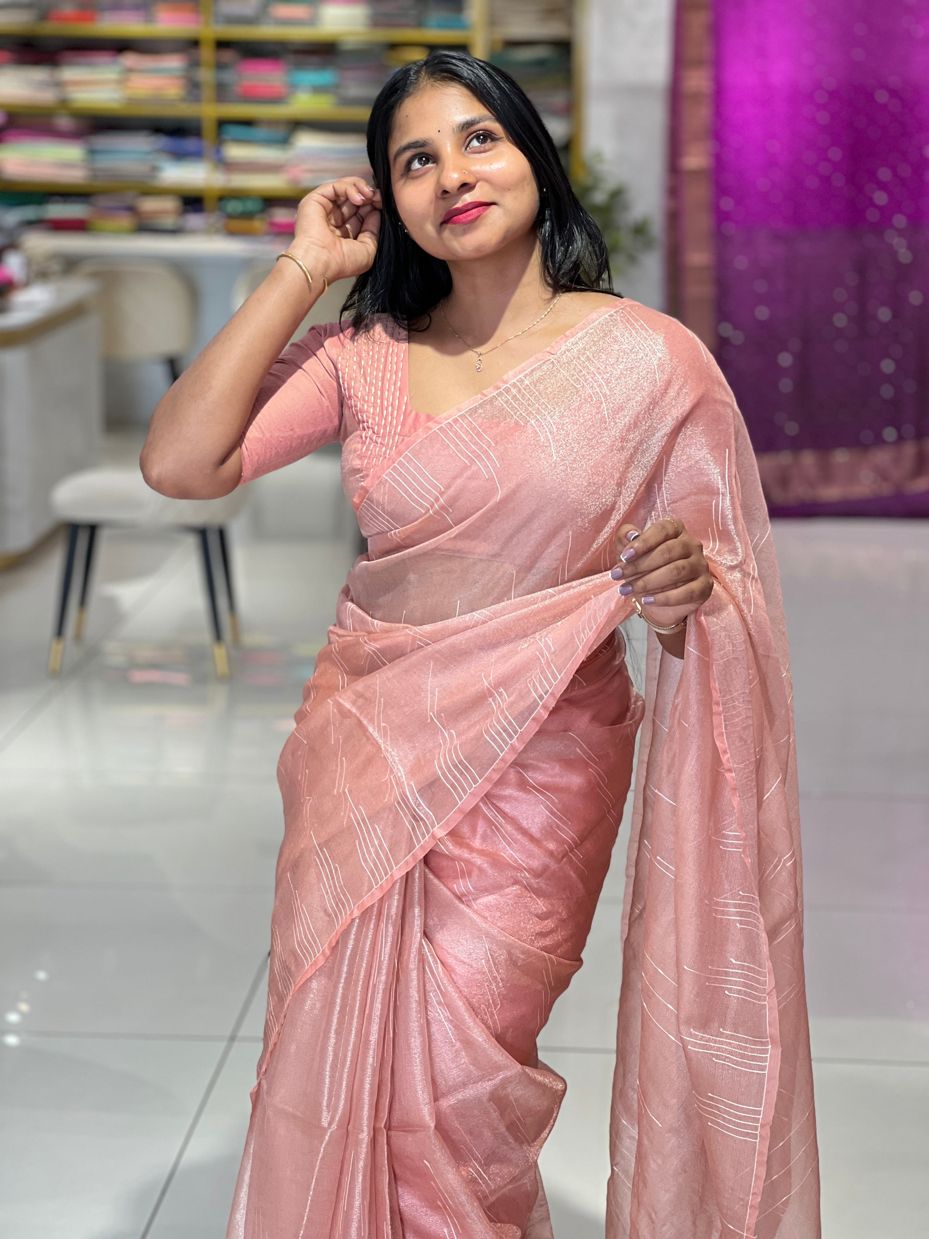 Kesia Woven Tissue Saree | SK467