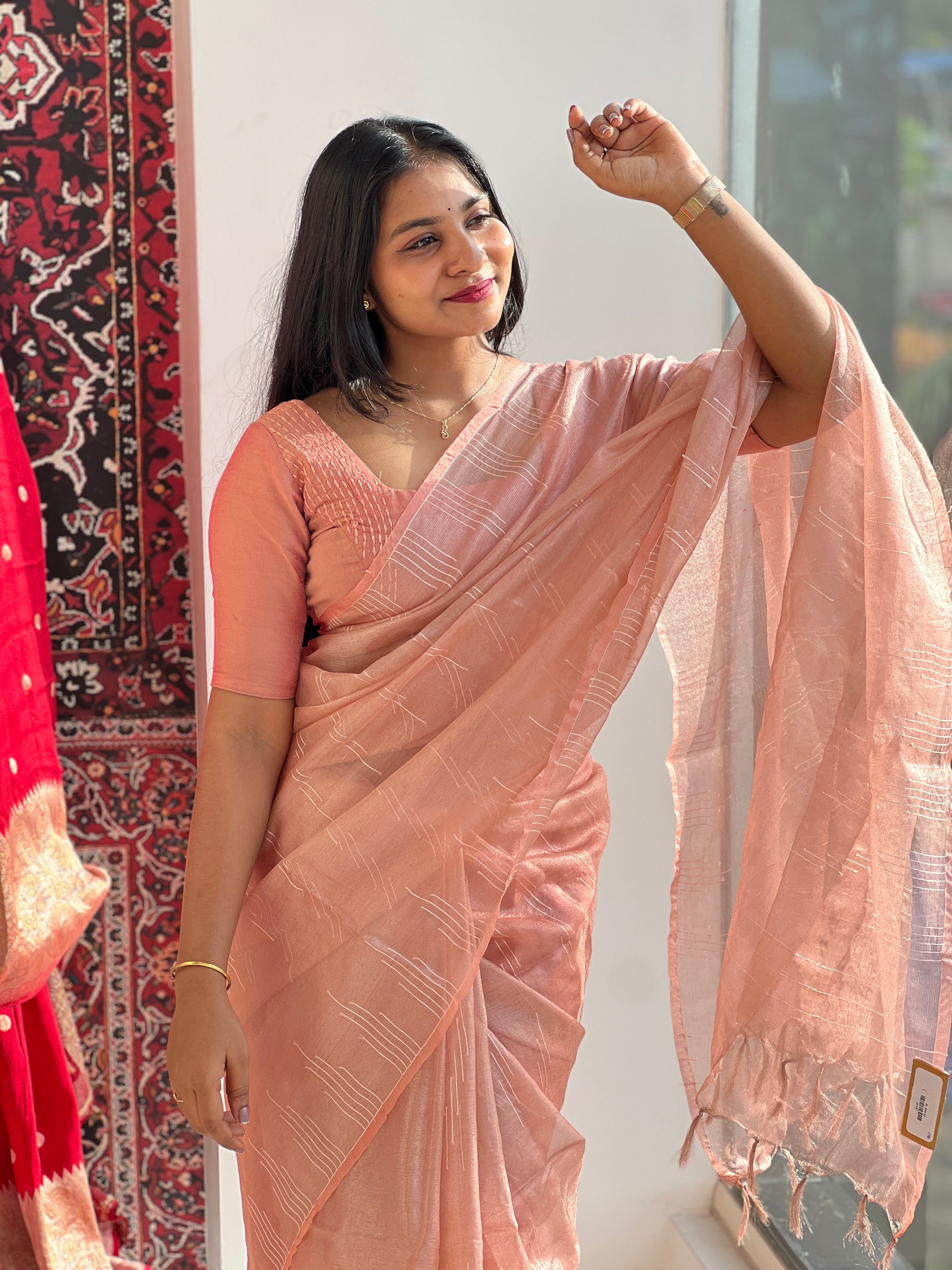 Kesia Woven Tissue Saree | SK467