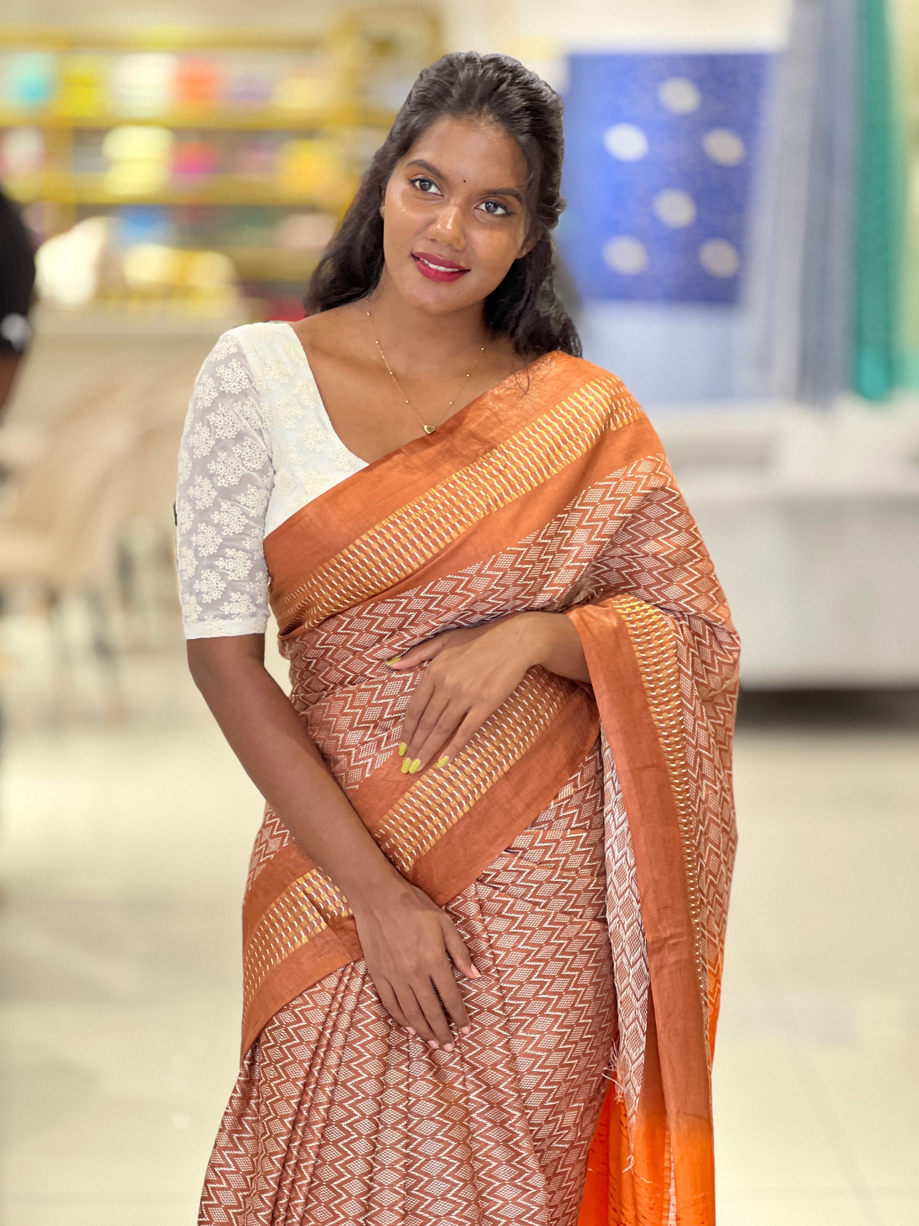 Kantha Weaved Bhagalpuri Linen Saree | NHH423