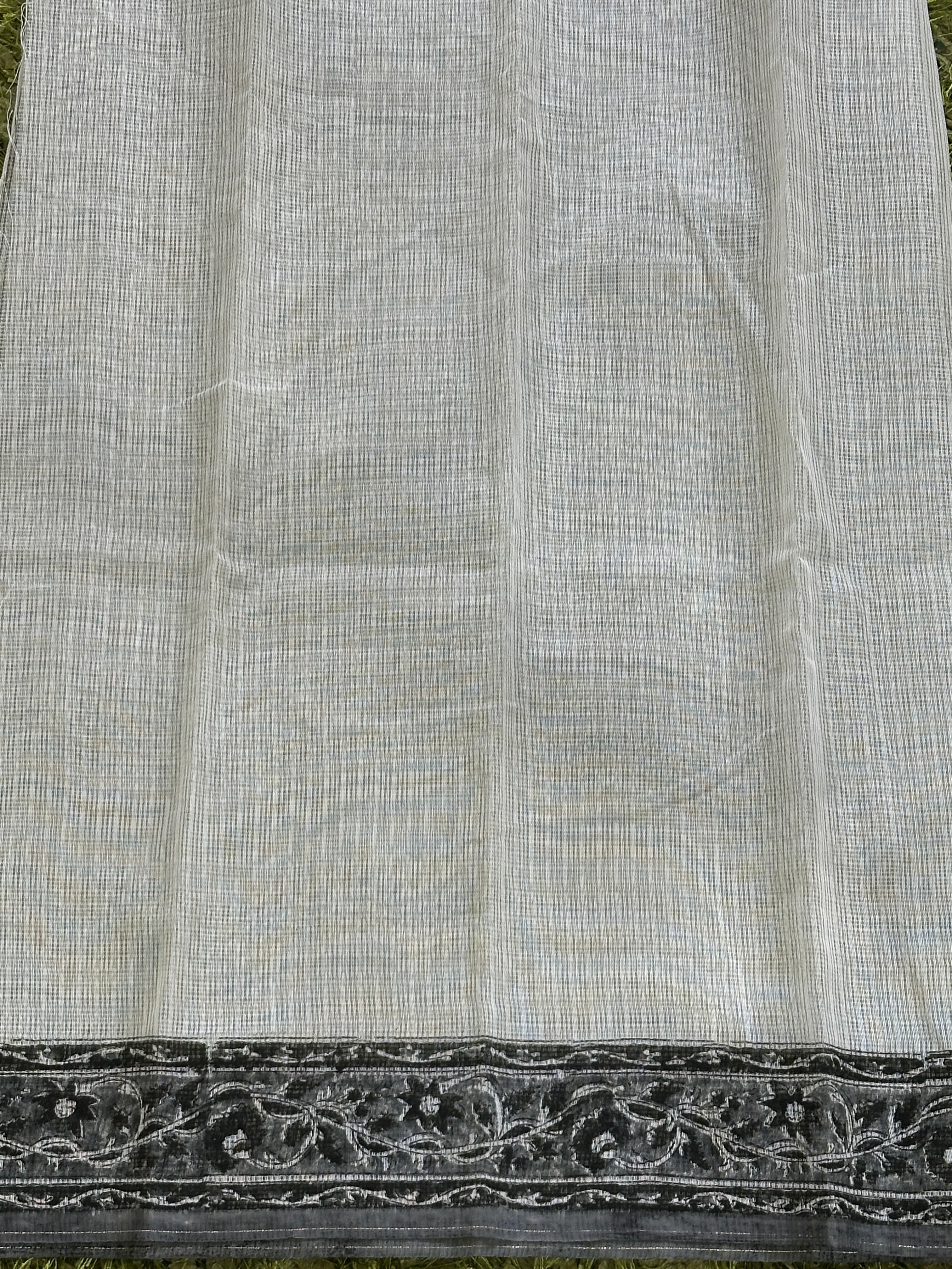 Tepchi Embroidery With Block Printed Supernet Kota Saree | JSC153