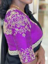 Hand Work Embroidery Pattern Raw Silk Stitched Blouse | IT170