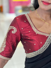 Hand Work Embroidery Detailed Pure Silk Stitched Blouse | IT165