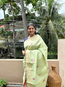 Banarasi Weaving Pattern Chanderi Saree | RR179