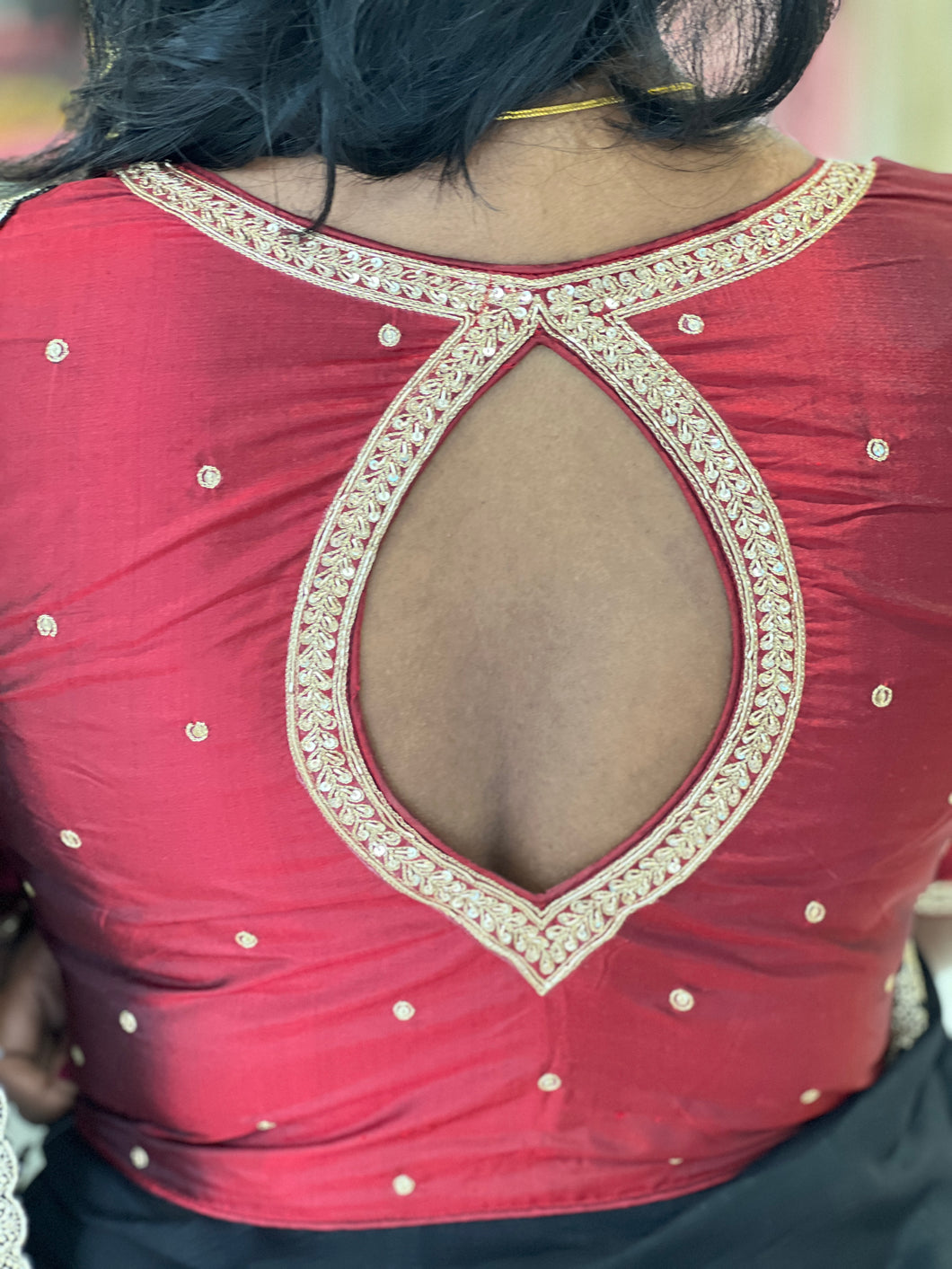 Hand Work Embroidery Detailed Pure Silk Stitched Blouse | IT165
