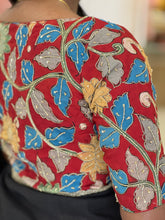 Embroidery Highlighted Pen Kalamkari Silk Stitched Blouse | IT169