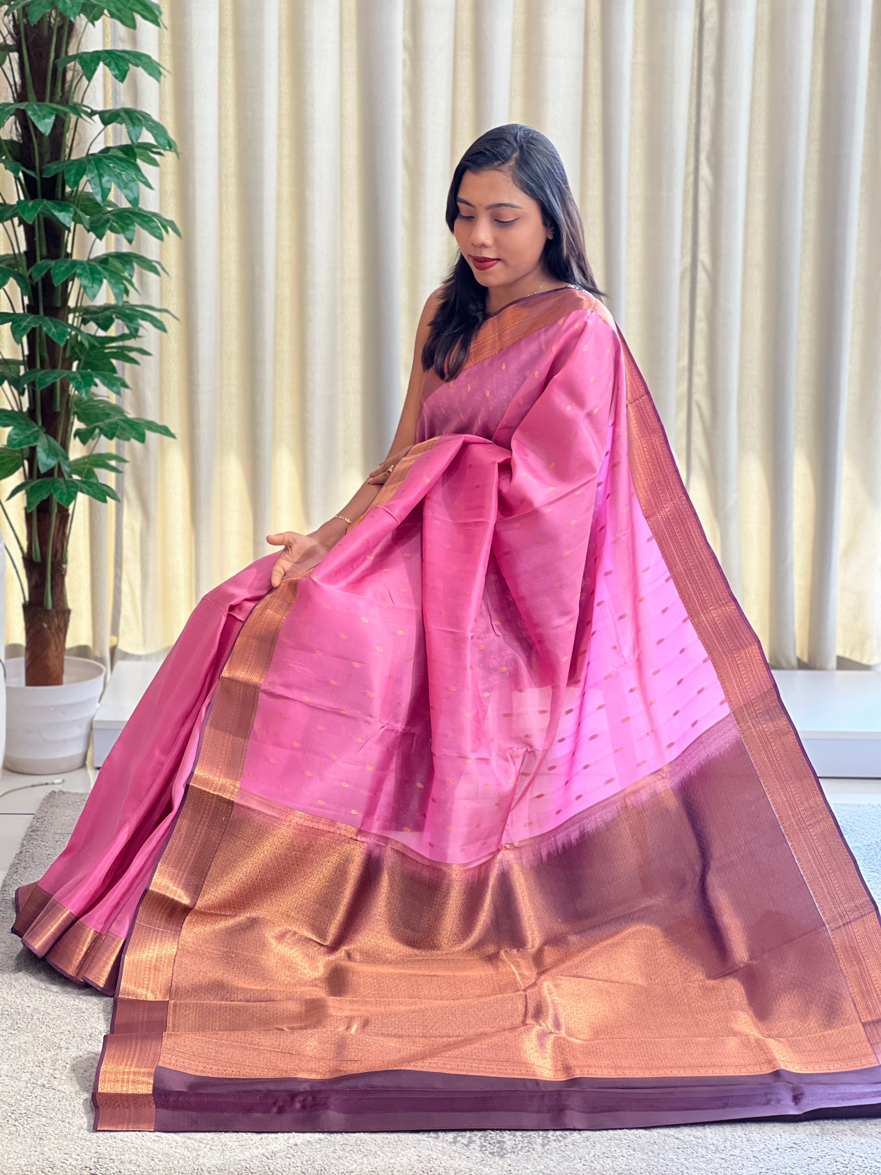 Traditional Golden Zari Woven Soft Silk Saree | RAT108