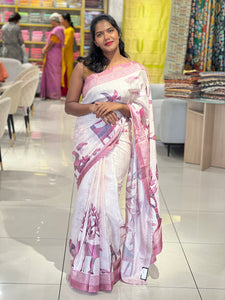 Digital Printed Semi Tussar Saree | SSN198