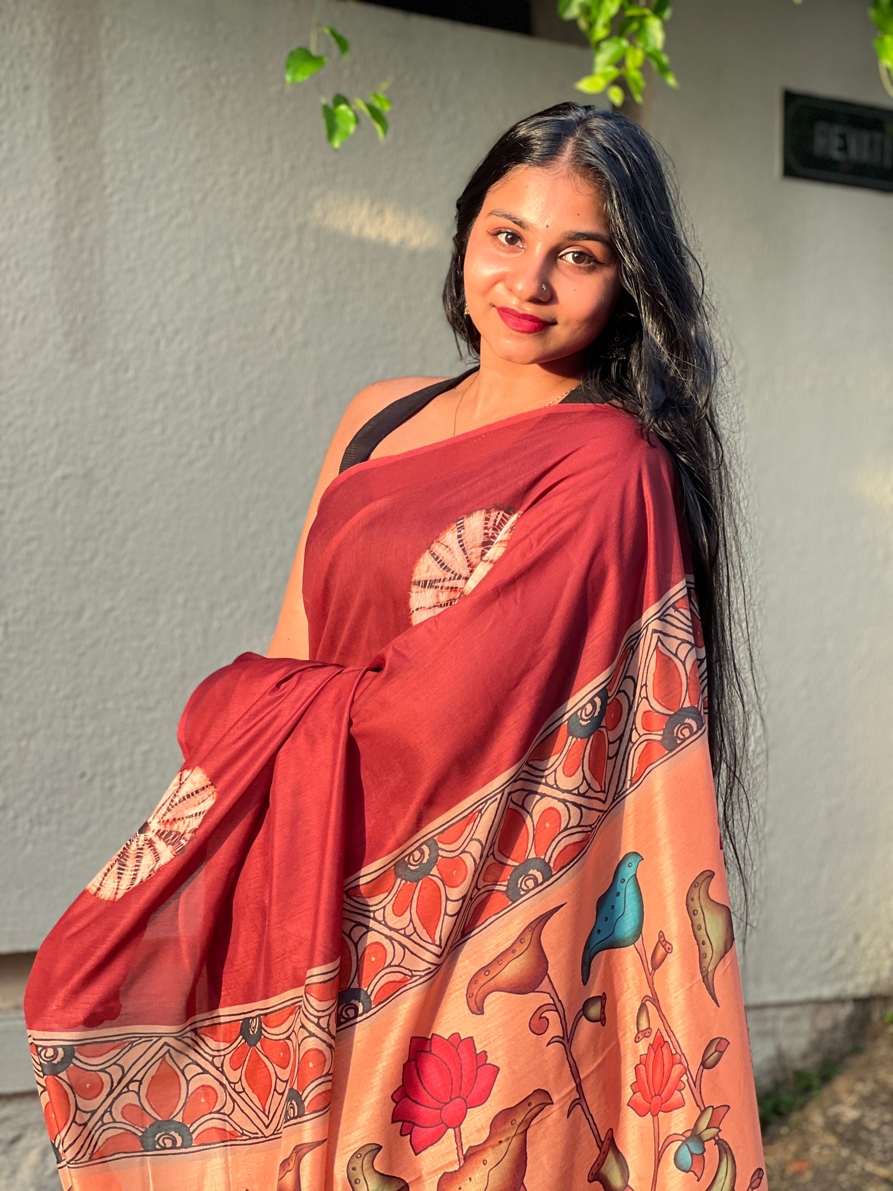 Printed Mul Cotton Saree | HT282