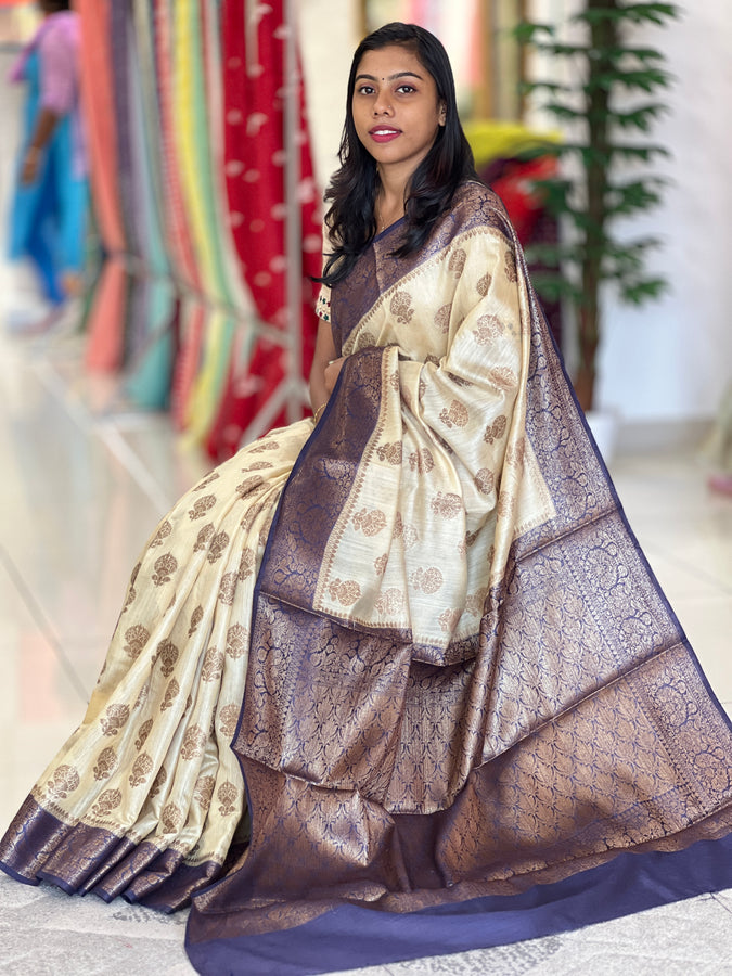 Banarasi Patterned Tussar Saree | SK434