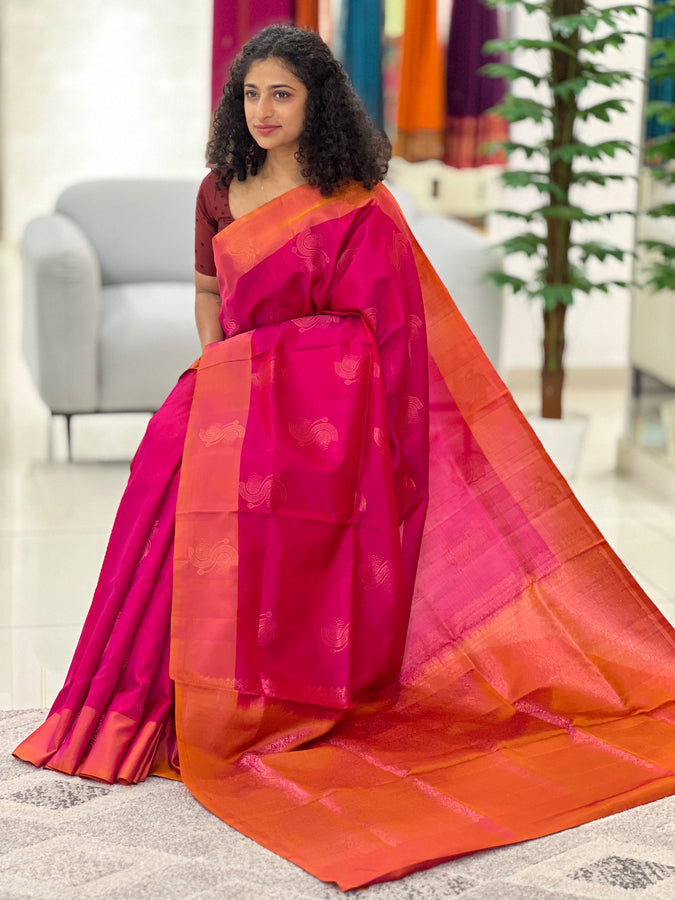 Hand Woven Soft Silk Kanchipuram  | TT198