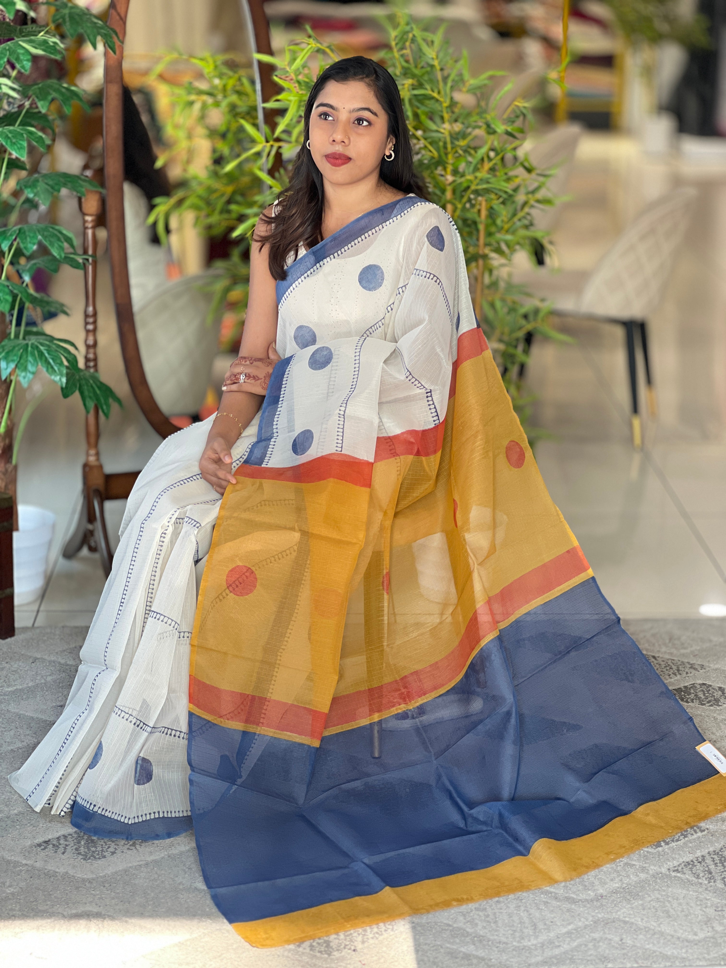 Block Printed Kota Saree | JSC635