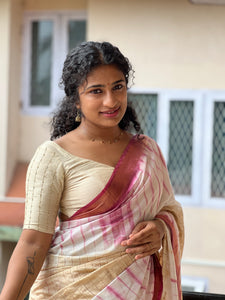 Mangalgiri Weaving Pattern Semi Tussar Saree | SK270