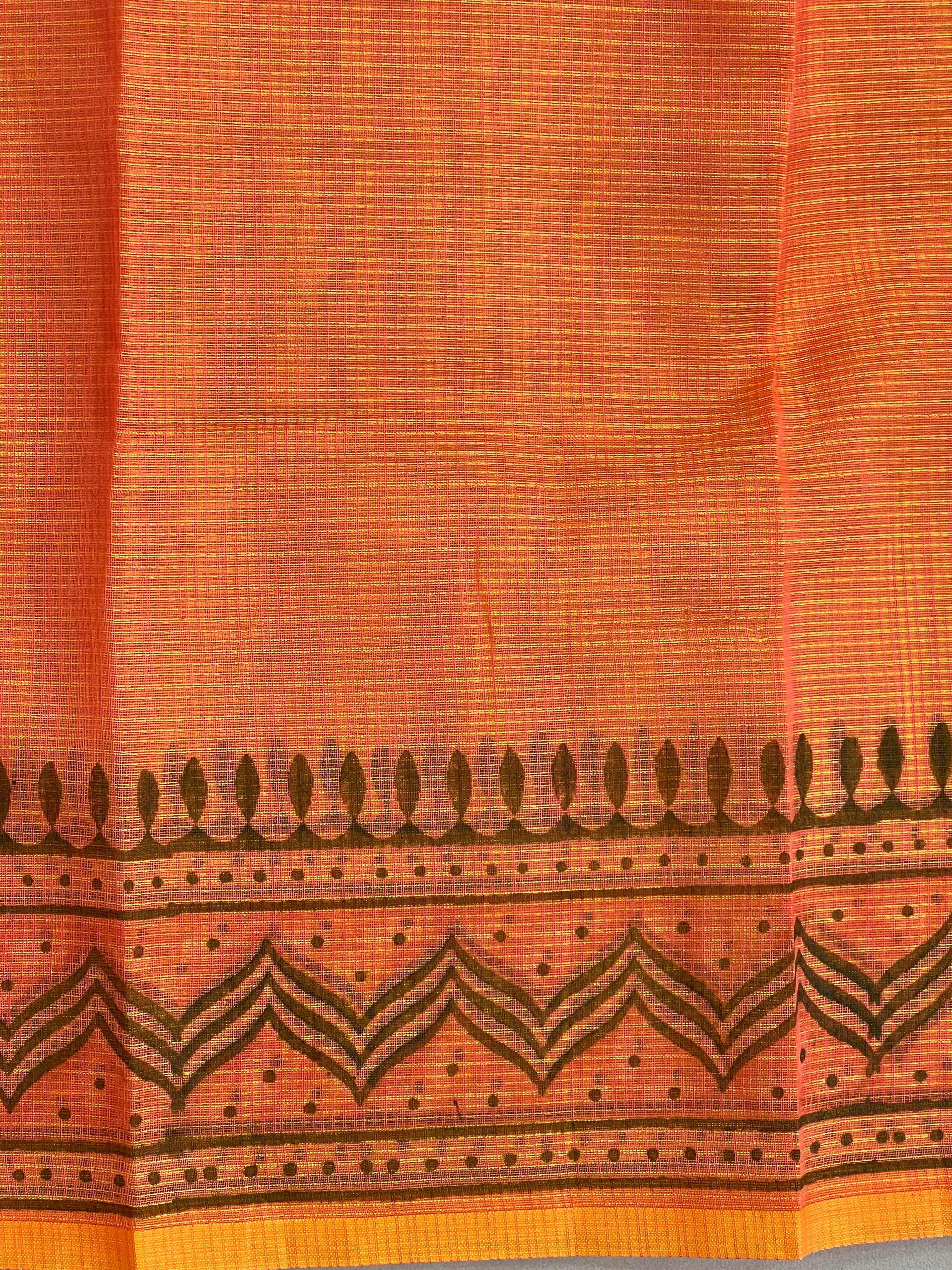 Geometric Pattern Muga Check Kota Saree | JSC653