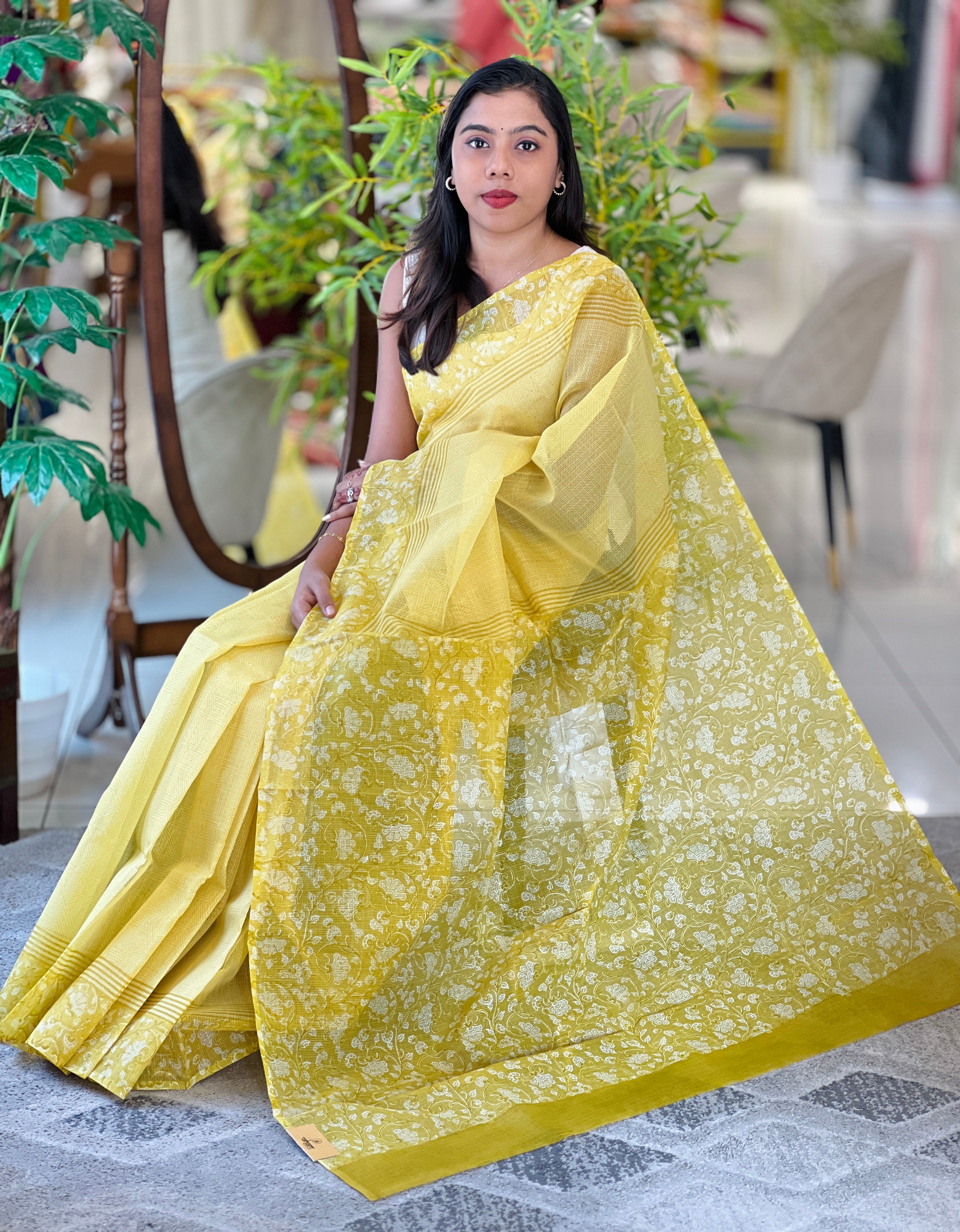 Block Printed Kota Saree | JSC641