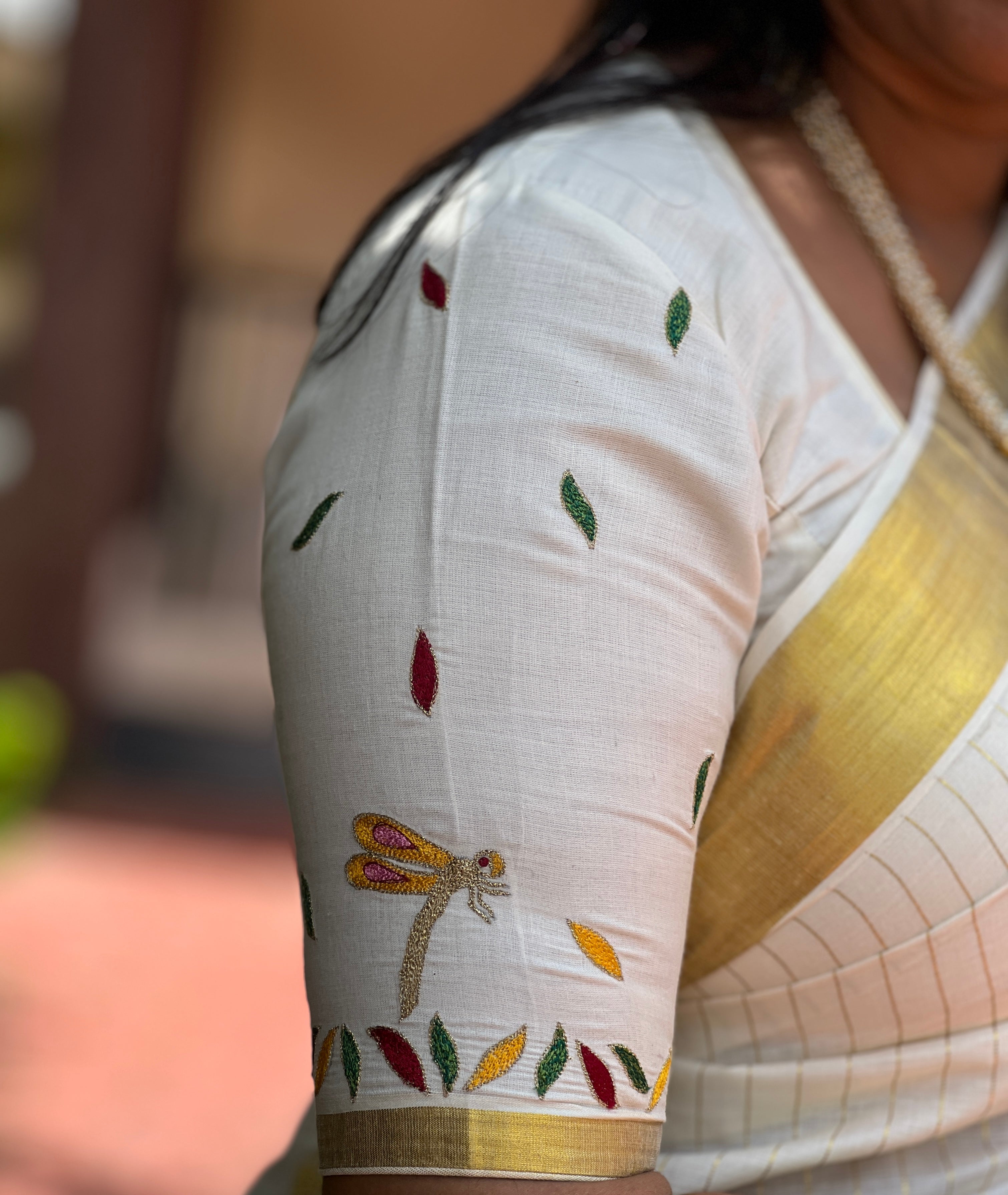 Polka Dots Design Kerala Cotton Saree | GATD103