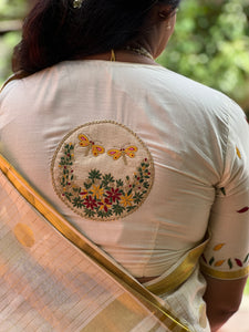 Polka Dots Design Kerala Cotton Saree | GATD103