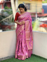 Zari Weaved Bhagalpuri Linen Saree | SK300