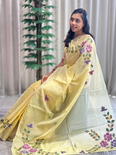 Hand Paint With Pita Work Highlighted Kota Saree  | DVS224
