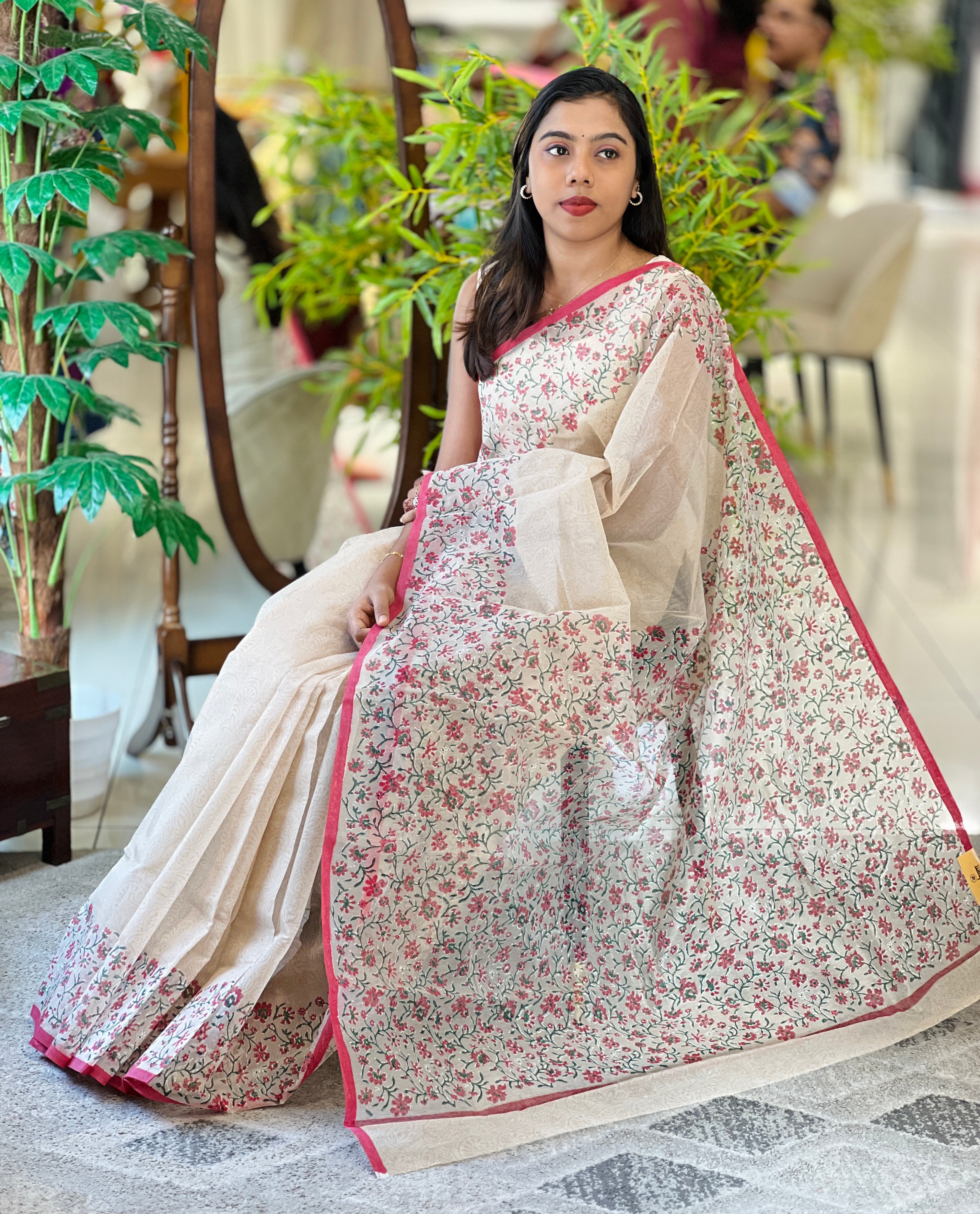 Block Printed Kota Saree | JSC669