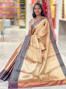 Contrast Border Detailed Zari Woven Tissue Saree | NN211