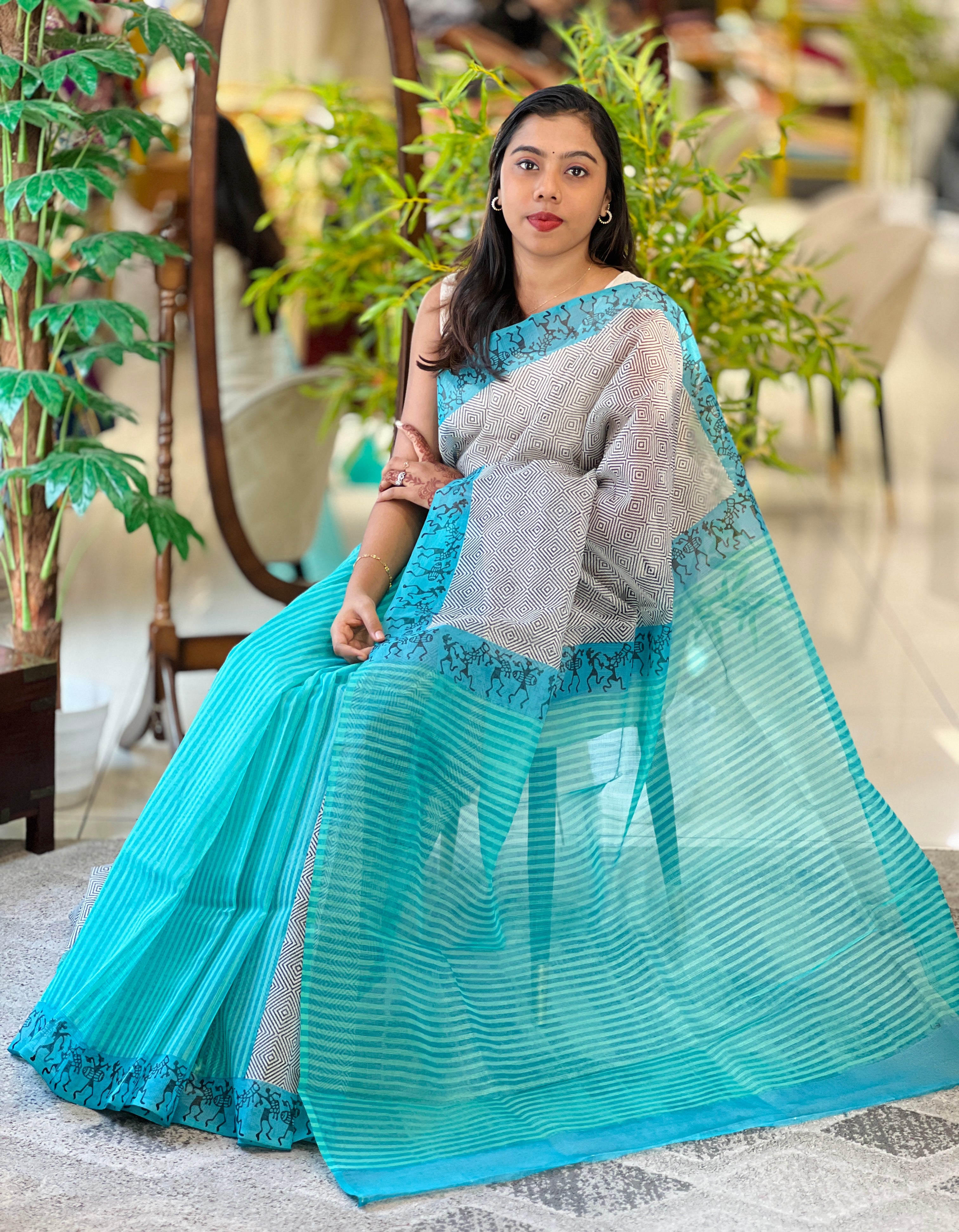 Block Printed Kota Saree | JSC634