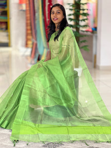 Solid Patterned Tissue Saree | CHA120