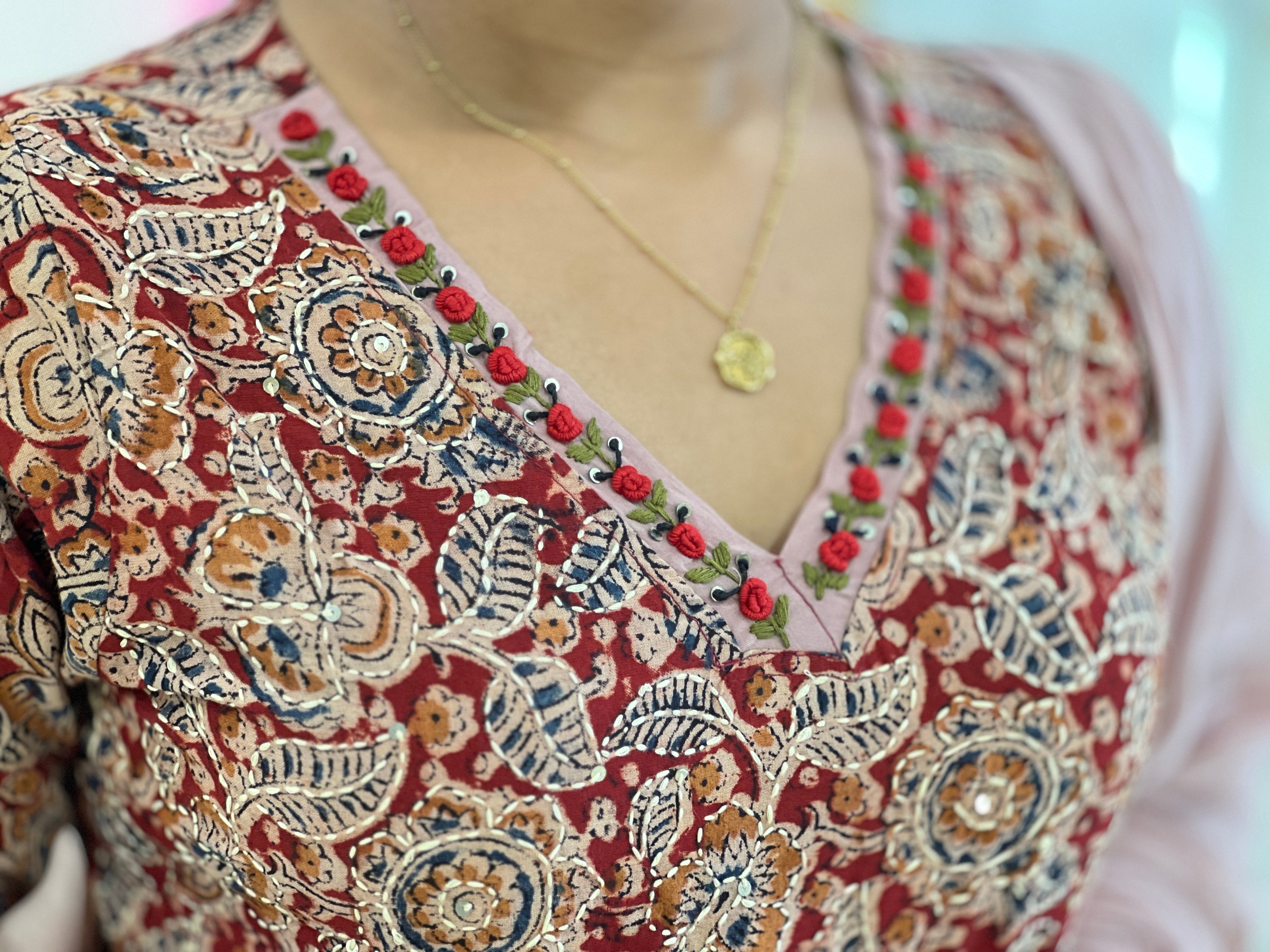 Bagru Printed Cotton Kurta Set | OS394