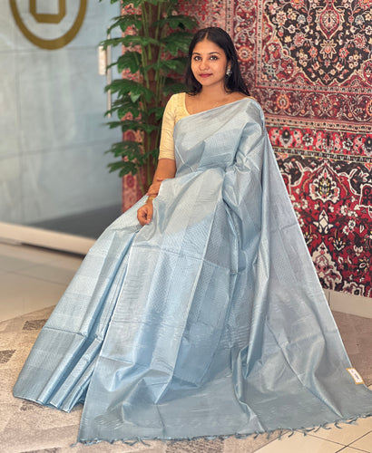 Kesiya & Thread Weaved Bamboo Tussar Saree | PNS182