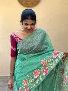 Embroidered Supernet Kota Saree | LP116