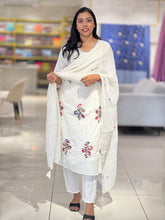 Floral Embroidery & Sequence Detailed Cotton Kurta Set | KIA131