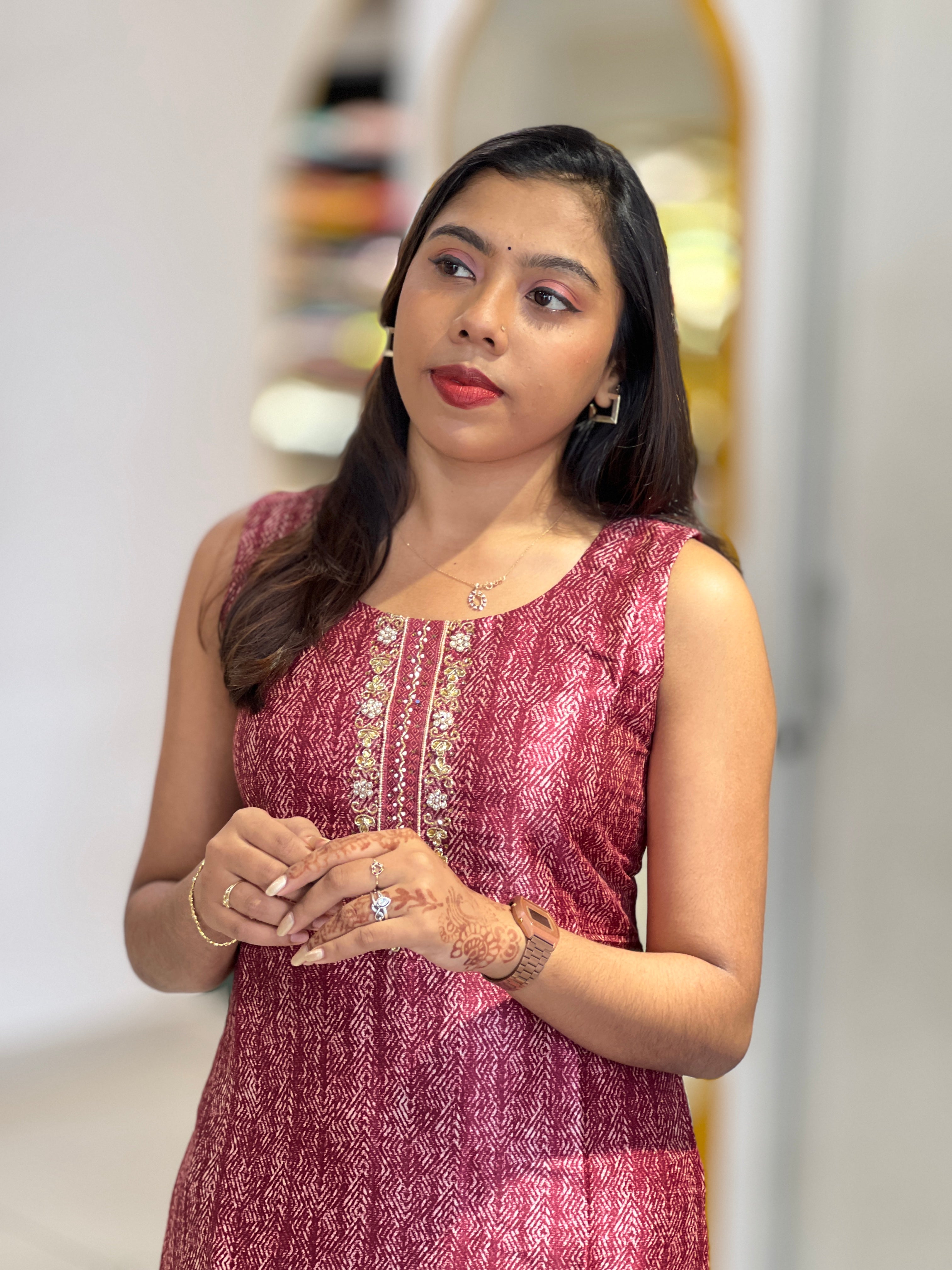 Digital Printed Semi Tussar Kurta | NAI233