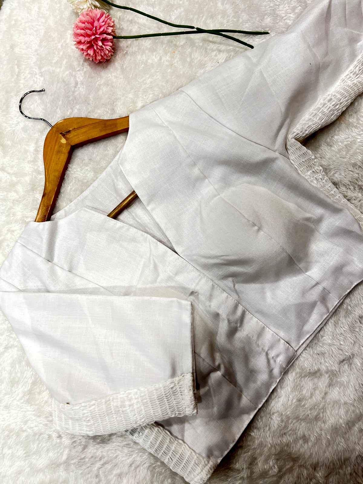 Solid Pattern Bhagalpuri Slub Cotton Ready-Made Blouse | SAA109