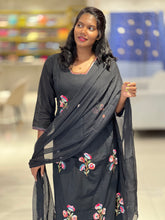 Floral Embroidery & Sequence Detailed Cotton Kurta Set | KIA130