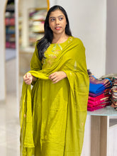 Embroidery With Sequence Highlighted Cotton Kurta Set | KIA129
