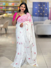 Floral Embroidery Detailed Silky Kota Saree | NHH510