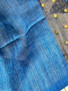 Coin Weaving Patterned Matka Tussar Saree | RGD675
