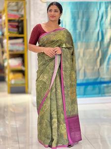 Vidarbha Weaving Pattern Muga Tussar Saree | YNG234