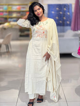 Embroidery With Sequence Highlighted Cotton Kurta Set | KIA128