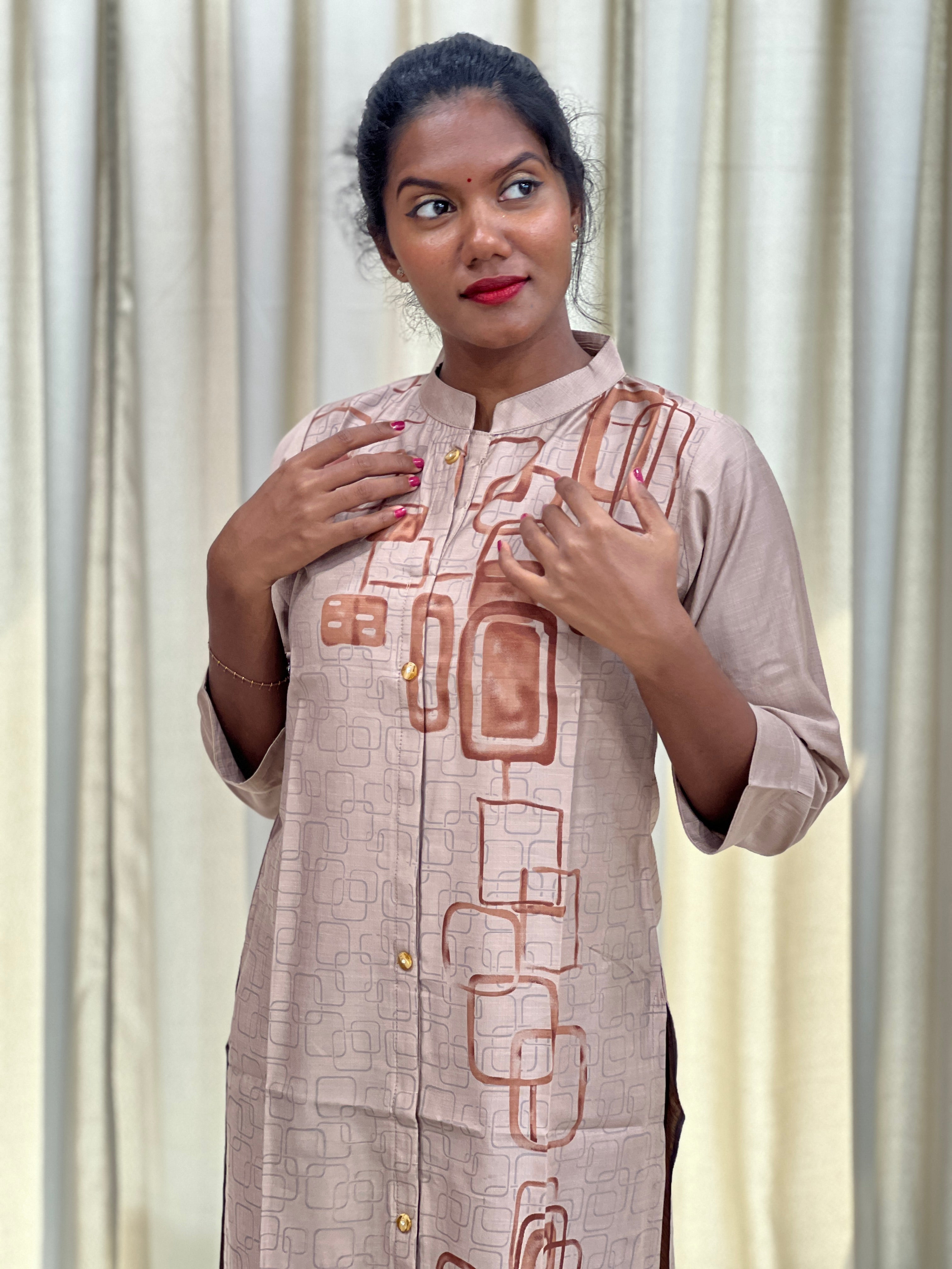 Digital Printed Rayon Silk Kurta | YAS155
