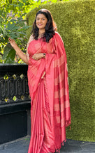 Honey Comb Design Bhagalpuri Linen Saree | NHH192
