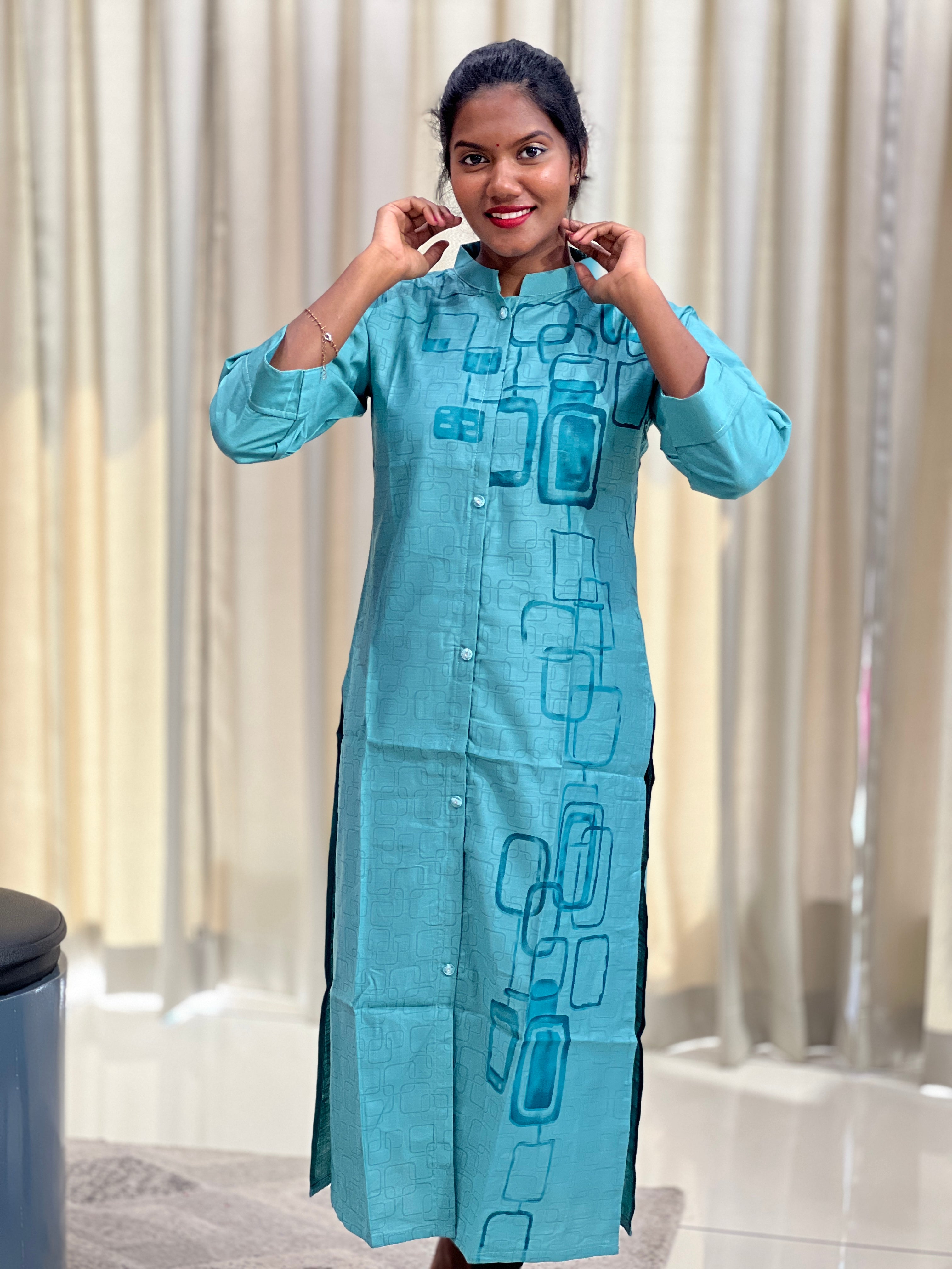 Digital Printed Rayon Silk Kurta | YAS154