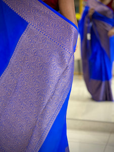 Antique Golden Zari Weaved Border Design Warm Silk Saree | NN103