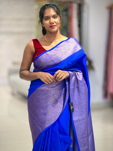 Antique Golden Zari Weaved Border Design Warm Silk Saree | NN103