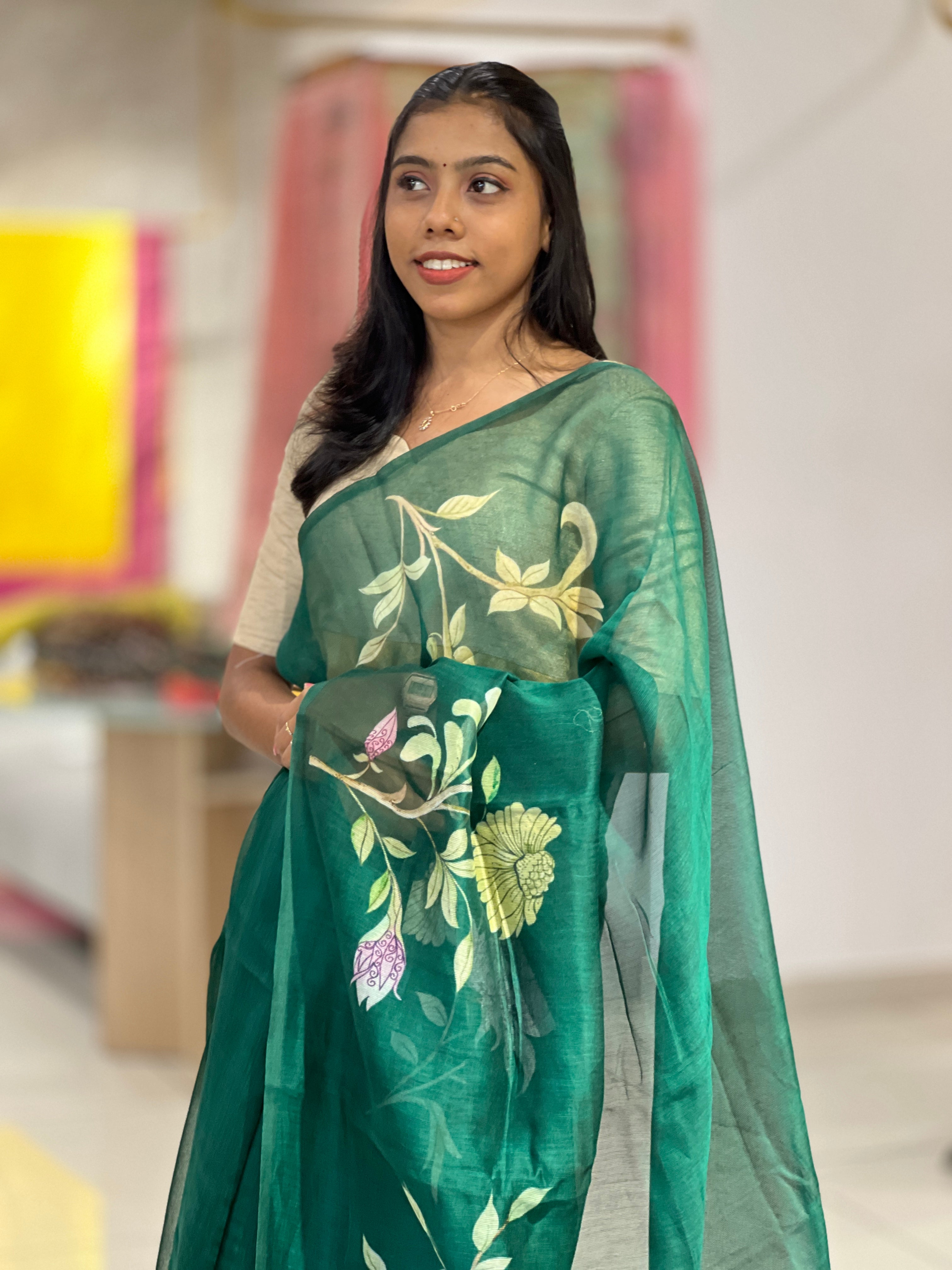 Floral Digital Printed Supernet Kota Saree | RGD682