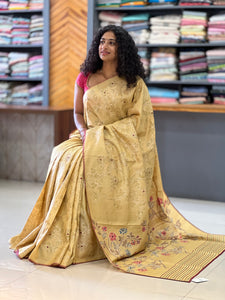 Hand Embroidered Tussar Saree | RGD130